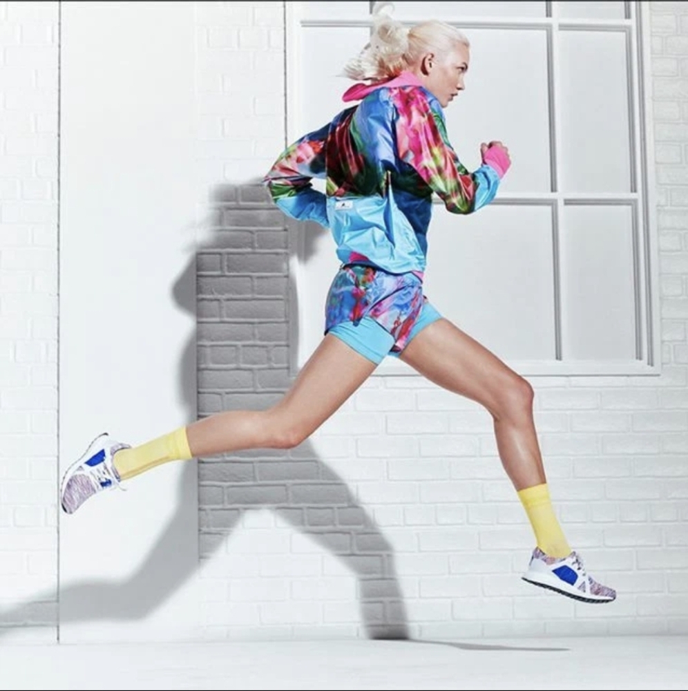 Adidas by Stella McCartney | Adizero Floral Windbreaker Jacket Large Colorful
